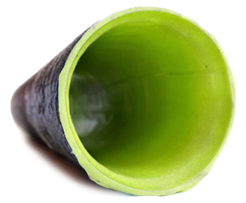 An after image of a pipe relining