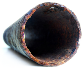 A before image of a pipe relining